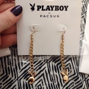 Playboy earrings by pacsun gold color long